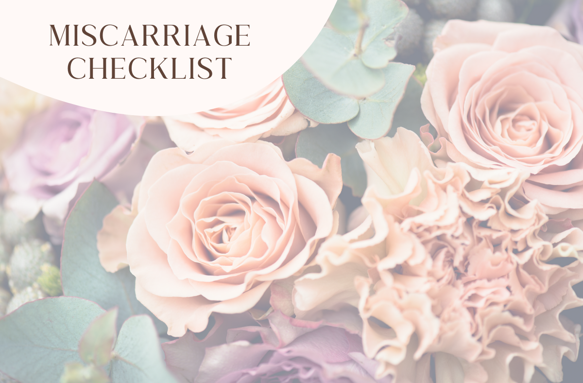 miscarriage checklist